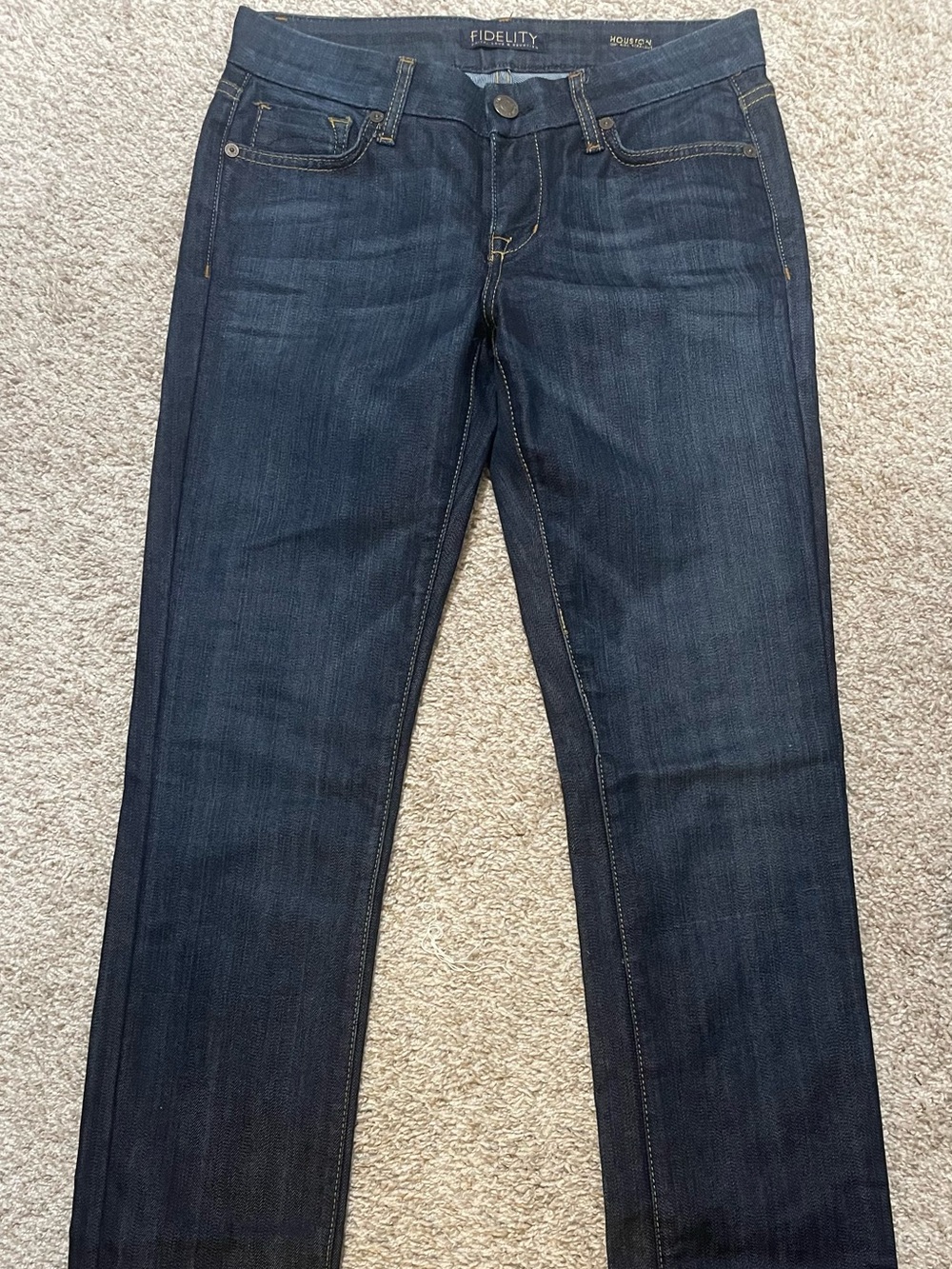 Fidelity Women's Dark Indigo Straight Jeans